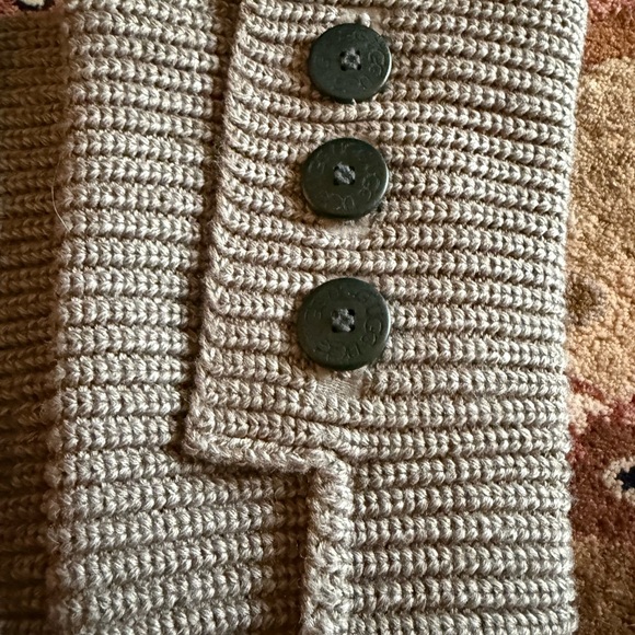 Knit Ugg Button-Up Boots in Beige branded button size 10 - Picture 2 of 6